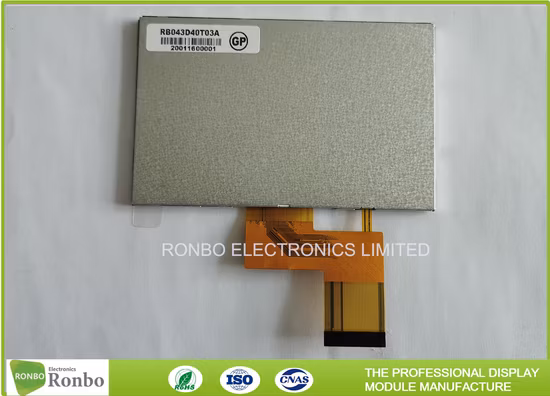 Alta luminosidad 4,3 pulgadas 480X272 RGB 40pin reemplazar At043tn24 y TM043nbh02 TFT pantalla de panel LCD táctil
